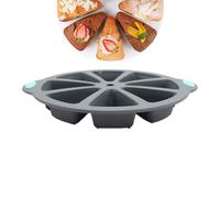 Silicone Baking Mold, 8 Cavity Triangular Food Grade Non Stick Bakeware Pan, Flexible Scone Pastry Mold For Cheesecake Bread Pizza Cornbread Muffins Scones Mousses Jellies Puddings Brownies Home