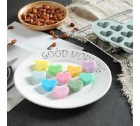 Silicone Baking Mold - Chocolate Silicone Molds | Silicones Cake Molds With 10 Grids For Jelly, Chocolates, Pudding, Candies | Soft Candy Mold | Chocolate Mollds | Food Grade Baking Molld