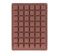 Silicone Baking Trays 48 Holes | Food Grade Non - Stick Trays for Chocolate/Pudding/Cupcakes | 3 - Piece Set, Oven, Freezer & Dishwasher Safe (Café)