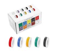 Silicone blando DIY5 color mixto cable conjunto 30awg 28 26 24 22awg 20awg 18awg 16awg de cobre estaño resistente a altas temperaturas(White box 1; 28 AWG 5 x 10m)