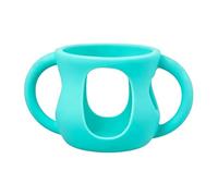 Silicone Bottle Handle, Easy Grip Sleeve, 4.33x4.33 Inches Feeding Aid with Soft Hold, Milk Bottle Support, Infant Nursing Handle with Flexible Style, Feeding Grip for Home Use