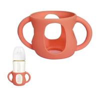 Silicone Botttle Sleeve - Quick Installation Feeding Bottles Sleeve With Handles | Unmatched Protection Safe Anti Breakage Bottle Holder, Anti-Drop And Shockproof, Protect Bottle