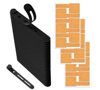 Silicone Cable Ties - 5.31x2.76x0.79 Inches Wire Tags | Multipurpose Silicone Charger Cord Labels and Fastening Sets | 20 18 Multicolor Cord Labels | Desk Cable Management Ties