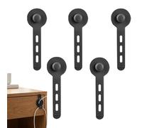 Silicone Cable Ties - 5-Piece Reusable Anti-Knotting Wire Organizer Straps, Flexible Cord Management Ties for Phone Charger, Computer, Travel, Backpack, Dorm, Road Trip & Small Space Organization