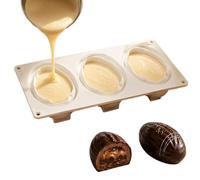 Silicone Cake Mold - 3-Cavity Reusable Almond Shape Baking Mould