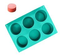 Silicone Cake Mold - Non Stick 6 Grid Round Baking Tray, Food Grade Flexible Heat Resistant Kitchen Tool, Easy Release Dessert Molding Structure, Durable Reusable Bakeware Accessory | Home Kitchen