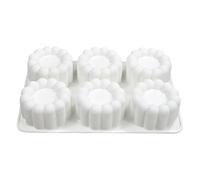 Silicone Cake Molds - 6-Cavity Easy Release Nonstick Tray for Homemade Treats, Pastry Baking with Durable Function, Cute Dessert for Mousse Pudding Chocolate Jelly, Beginner Adults Set