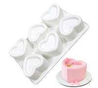Silicone Cake Molds - 6-Cavity Nonstick Structure, Heat-Resistant Baking Tool, Easy Release Cupcake Mold Tray, Cute Shape Pastry Dessert Maker | For Mousse Chocolate Pudding Jelly Home Bakery Beginner