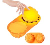 Silicone Cake Molds For Baking | Homemade Chocolate Mold Pumpkin Shape | Easy Demoulding 2-Cavity Baking Mould, Pudding Jelly Halloween For Fall Seasonal Treats Chocolate Wedding Cake Decorators