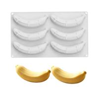 Silicone Cake Mould | 6-Cavity Banana Shape Baking Moulds