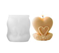 Silicone Candle Making Molds - Heart Shape Non-Stick Candles Mold | Silicone Molds Soft Candle Making Moulds for Family Friends Colleagues