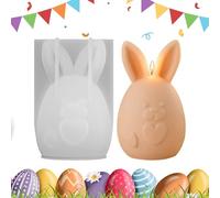 Silicone Candle Mold - Bunny Shaped Non Stick Candle Mould | Non Stick Çandle Making Mold For Home DIY, Epoxy Resin Plaster Concrete Clay Crafting Holidays Handmade Ćandle Kit