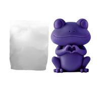 Silicone Candle Mold - Cute Frog Shape, 3D Animal Candle Making Molds Easy Release | Cute Frog Silicone Craft Mold for DIY Home Decor Gift, Christmas, Birthday Party Easter Handmade Wax Art