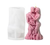 Silicone Candle Molds - Hugging Couple 3D Design, High-Quality Flexible Silicone, Artistic Candle and Soap Mold, Creativee DIYs Craft Tool | Durablee Clay and Plaster Accessory, Romantic Valentine’s