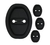Silicone Car Door Latch Pads - 4-Pack Adhesive Covers, Flexible Stretch Material, Secure Precise Fit, Scratch Resistant Design, Easy Application | Vehicle Interior Protector Latch