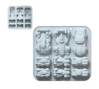 Silicone Car Mold - Easy Release 9 Cavity Non Stick Miniature Car Silicone Casting Mold, DIY Resin Clay Plaster Soap Candle Chocolate Making Molds for Beginners Professionals Kids Creative Projects