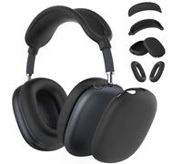 Silicone Case Cover for AirPods MAX Headphones, Anti-Scratch Ear Pad Case Cover/Ear Cups Cover/Headband Cover for AirPods MAX, Accessories Soft Silicone Skin Protector for Apple AirPods MAX (Black)