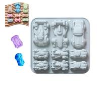 Silicone Casting Mold - 6.02x0.94 inches 9-Cavity Non-Stick Art Tool | Racing Car Shape Baking Mold for Concrete Plaster Clay Soap Candle Chocolate Dessert Ice Beginners Professionals