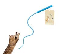 Silicone Cat Teaser - Interactive Kitten Toy, Soft Waterproof Design with Fun Engaging Features for Mental Stimulation Durable Safe Material for Play Exercise Hunting Boredom Relief Living Room