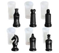Silicone Chess Molds - 6-piece Resin Chess Pieces Mold Easy Release