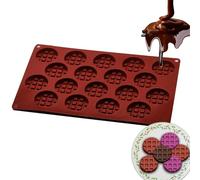 Silicone Chocolate Mold - 18-Grid Non-Stick Waffle Making Molds | Holiday Bakeware Set, Jelly Mold, Cookie Baking Tools For Sweets