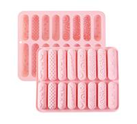 Silicone Chocolate Molds, 2 Piece 16 Cavity Cookie Moulds, Baking | Biscuits Mold, Silicone Candy Trays, 16 Cavity Shapes for Jellies Candies Cookies Bread Muffins Soap Resin Crayons