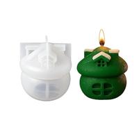 Silicone Christmas Candle Mold - Festive Wax Molds for Handmade Candle Crafting | Non Stick Reusable Form with Holiday Pattern, Easy Release Tool for Making Handmade 2.76x2.76x2.95 in