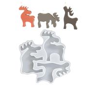 Silicone Christmas Molds - Holiday Baking Craft Tray | Flexible Non Stick Food Grade Silicone for Chocolate, Candy, Soap, Cake Decoration, Handmade Projects for Kids and Adults 7.68x7.09x0.79 in