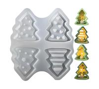 Silicone Christmas Tree Casting Mold, 14.5x12x3cm Resin Wax Plaster Mould for Soap Making, Home Ornaments, Wedding Party Christmas Decorations