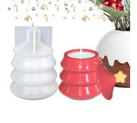 Silicone Christmas Tree Jar Mold | 8.2x7.4cm Holiday Craft, DIY, 3D Shape | For Cement Plaster Art Teachers Holiday Enthusiasts Crafting