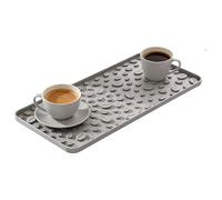 Silicone Coffee Mat - 16x8in Anti Slip Heat Insulation Coffee Bar Mat, Soft Draining Countertop Pad For Dish Drying Plates, Cups & Kitchen Station Mats