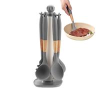 Silicone Cooking Utensils Set, Non Stick Solid Spatulas And Heat Resistant Slotted Spoons, 7-Piece Heat-Resistant | Easy Clean Utensil Sets For Cooking | For Nonstick Cookware Pots Pans Bakings