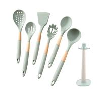 Silicone Cooking Utensils Set, Non Stick Solid Spatulas And Heat Resistant Slotted Spoons, 7-Piece Heat-Resistant | Easy Clean Utensil Sets For Cooking | For Nonstick Cookware Pots Pans Bakings