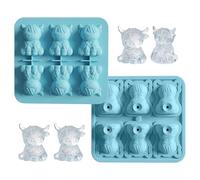 Silicone Cow Tray, Whiskey Sphere Mold, Bourbon Chill Cubes, Crystal Block Scent Preserver Drinkware Catering Events Confection Crafting Beverages Mixing Supply Storage Innovation Utility System