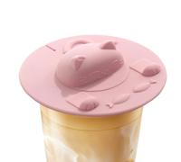 Silicone Cup Covers, Cute Heat Resistant, Cat Shaped Lid, Coffee Cup Top, Drink Beverage Protector, Reusable Food Cover, Kitchen Table Accessory for Coffee Water Milk Beverage