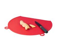Silicone Cutting Board, Non Slip D-Shaped, Kids Prep Tray, Handy Kitchen Tool, Secure Chopping Accessory, for Vegetable Meat Chicken Indoor Outdoor Home Apartment Dorm Restaurant Travel Picnic