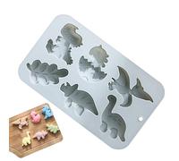 Silicone Dinosaur Cake Mold - 6 Cavity Molds for Cute Cartoon Cake Decoration, DIY Chocolate Candy Mold, Fun Baking Tool for Kids and Adults