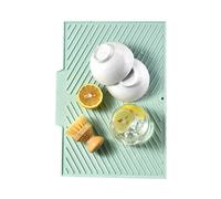 Silicone Dish Drying Mat - 14.6x9.6 Inches Drying Mat for Kitchen Counter | Bowl Drain Mats | Non-Slip Silicone Dryîng Supplies for Forks Chopsticks Spoons Kitchen Hot Bowl Pads