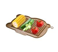 Silicone Dish Drying Mat, Heat Resistant Draining Trivet, Kitchen Counter Drying Pad for Bowls, Plates, Pans, Pots, Vegetables, Fruits and Utensils, 13.78x10.04 inches