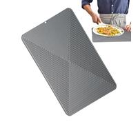 Silicone Dish Drying Mat, Heat Resistant Mats, Slip Resistant Dishwashing Pad, Easy Clean for Kitchen, Fits Under Rack, Food Grade Silicona, 50.5x40.3cm