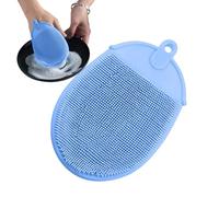 Silicone Dish Scrubber, Multipurpose Cleaning Sponge, Flexible Scrub Brush Design, Durable Non-Scratch Material, Kitchen Tool, Ideal for Dishes, Pots, Stoves, Fruits, Vegetables Use