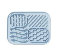 Silicone Dog s - Treat Dispenser | 20x15x1cm Feeding Mat with Suction Cup, 121g Lightweight Build with Blue Pink Options, Pet Training Enrichment Tool for Puppy Cat Dog Feeding Home