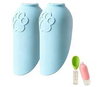Silicone Dog Water Bottle Adapter 2 Pack, Dog Water Bottles for Walking, Dogs Drinking Bottle Portable for Outdoor Walking Hiking Travel Camping for Cat, Rabbit,Puppy and Other Animal (2PCS-d)