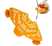 Silicone Drain Clip - Cookware Strainer for Boiling | Flexible Heat Safe Insert with Grip System, Kitchen Tool for Spaghetti Rinse Vegetables Steaming Straining Tasks