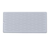 Silicone Draining Pad for Dishes | Non Slip Kitchen Mat Dries Bottles & Tableware Fast | Heat Tolerant Pot Mat / Soda Bottle Drying Rack | BPA - Unrestricted, Easy Wash Gray (Three-hole drain rack