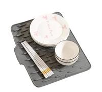 Silicone Drying Mat - 11.02 inches Slip Resistant Quick Dry Pad for Kitchen with Heat Protection, Spill Prevention, Dishwashing Mat for Cups, Pots, Bowls, Utensils, and Sink Area