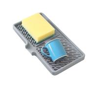 Silicone Drying Mat, Non Slip Spill Proof Draining Pad, 5.1x9.8 inches Heavy Duty Heat Resistant Dish Dryer Mat for RV, Bathroom, Dorm, Coffee Station, Camping Sink Area