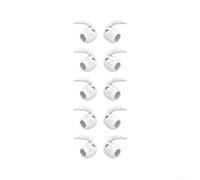 Silicone Ear Grips para Galaxy para buds 4 y Pro Silicone Ear (Blanco) | Ajuste cómodo y seguro, evita caídas durante carreras intensas, silicona suave al tacto, esencial para gimnasio y correr