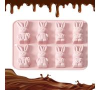 Silicone Easter Bunny Mold Cake Cookie Chocolate Ice Resin Craft Heat Safe Baking Tray | Molds Easy Release Flexible Shape Maker Ideal Soap Candle Dessert Candy Party Celebration Decoration Seasonal T
