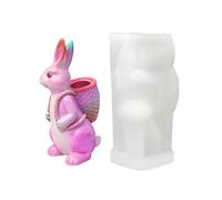 Silicone Easter Bunny Mould, 3D Candle And Plaster Mold, Crafting Mold For Holiday Projects, Reusable Non Stick Design, Jewelry Crafting Tools, Art Teachers DIY Workshop Use